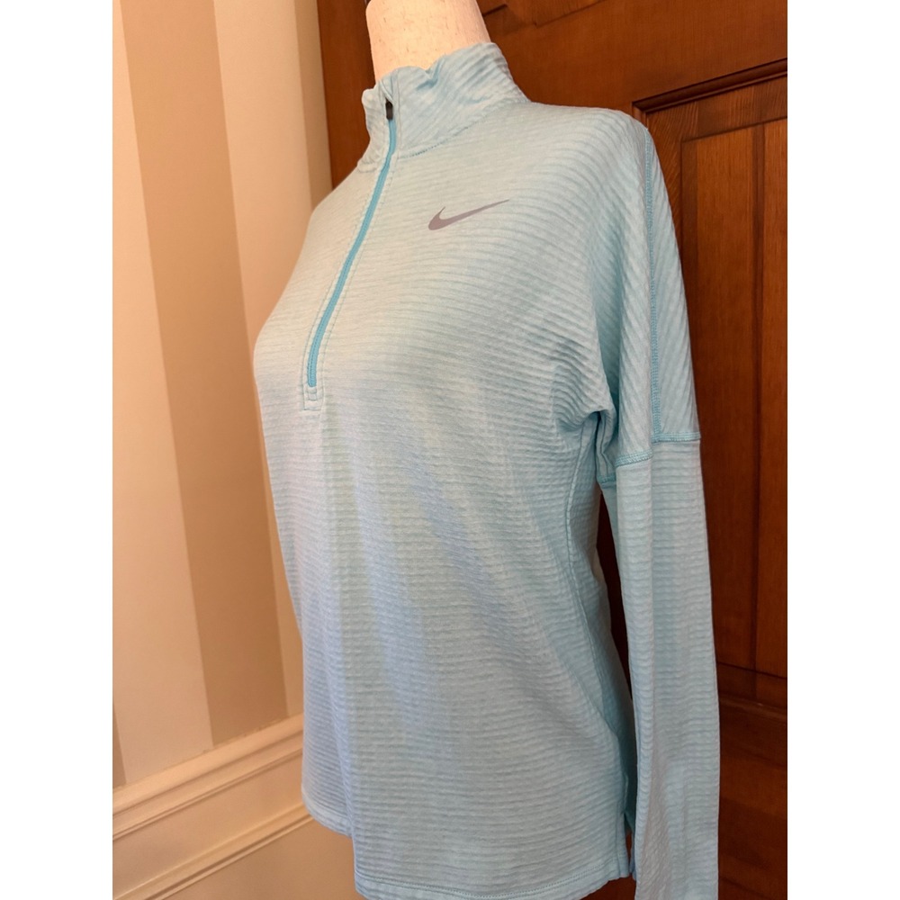 Nike Running Womens Mock Neck Zip Up Track Jacket‎ XS Aqua Dri-FIT Training - Picture 2 of 16